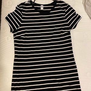 Black and white stripped dress